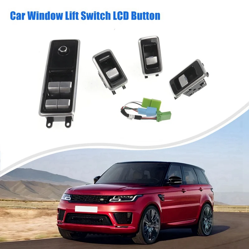 

Window Lift Switch Car Accessories Black ABS For Land Rover Range Rover Sport L320 13-17 Sport L494 14-17 Discovery 5 17-18