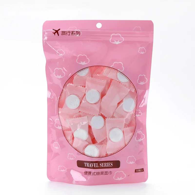 

Compressed Towel Disposable Towel Travel Non-woven Face Towel Water Wet Wipe Face Care Tablet Outdoor Moistened Tissues 50pcs