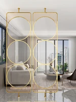 light luxury entry door partition modern simple home living room block wall iron metal decoration changhong glass screen