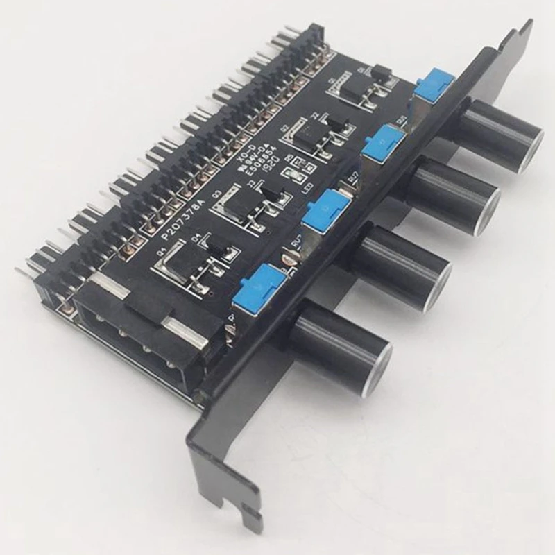 

Chassis Baffle Pci Bit Fan Speed Controller 8Way 4-Knob Hub Radiator External Speed Control Switch For Desktop Computers
