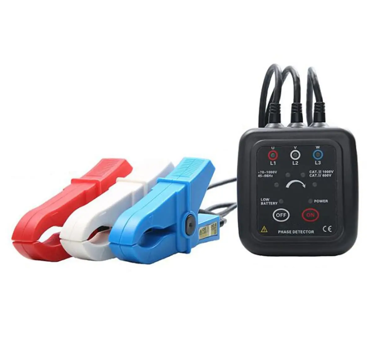 ETCR1000D Бесконтактный детектор последовательности фаз с измерением диаметра провода с зажимом от 10 мм до 40 мм и поиском места обрыва.