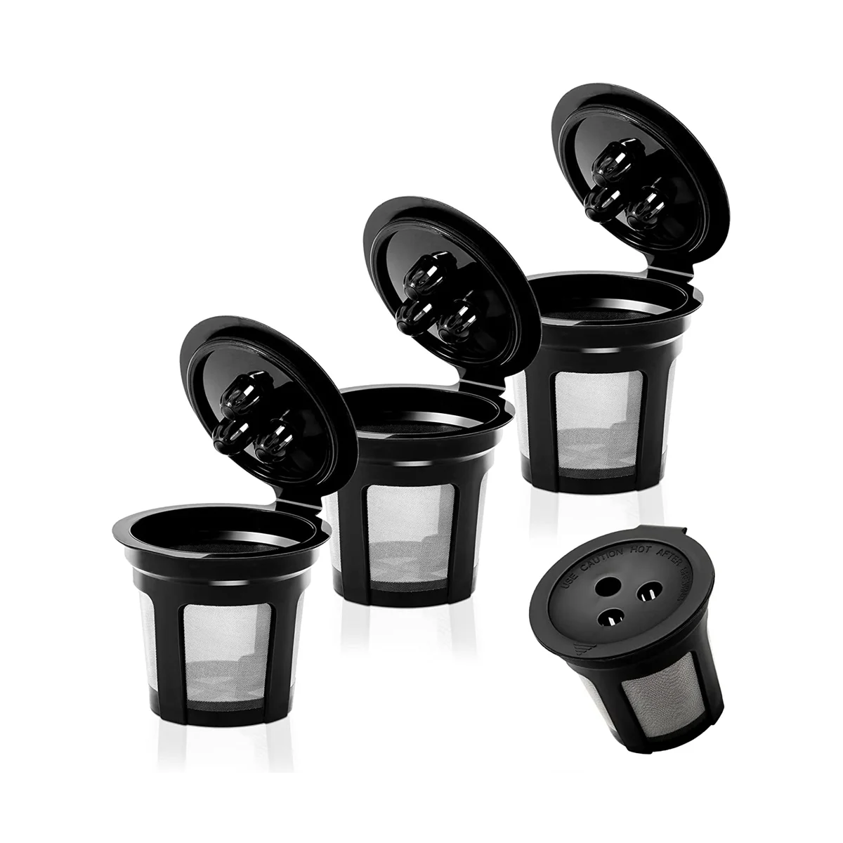 

4 Pack K Cup Reusable Pods for Ninja Dual Brew Coffee Maker, Reusable K Pod Permanent K Cups Coffee Accessories
