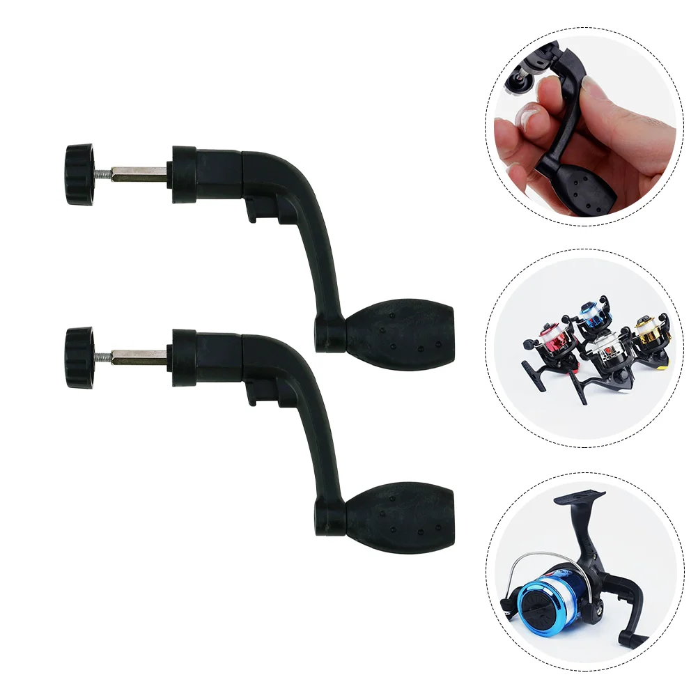 

2 Pcs Fishing Spinner Swing Arm Fishing Accessories Reel Handle Electric Reel Replacement Handle Metal Fishing Crank Arm