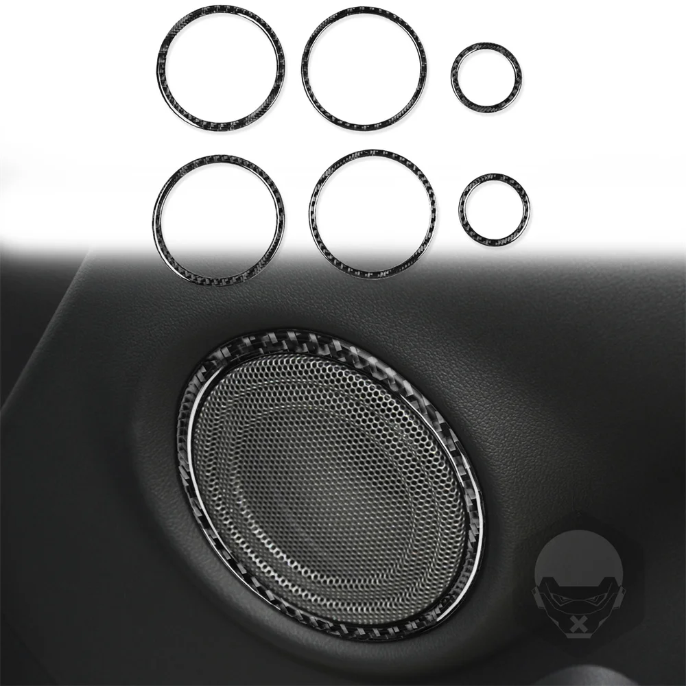 

Suitable for Toyota Supra 2019-2022 Carbon Fiber Inner Door Speaker Ring Cover Trim