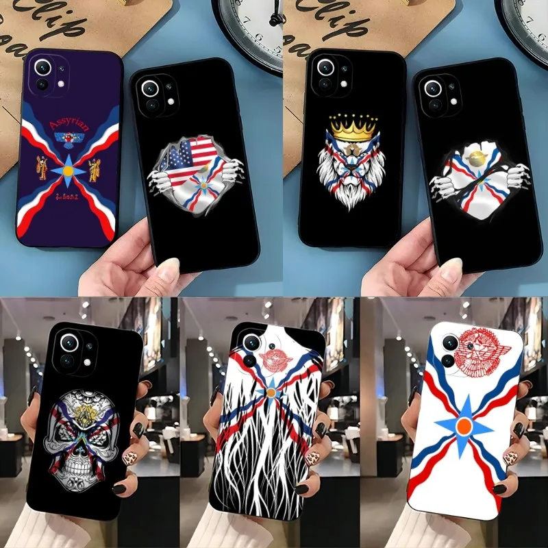 

Assyrian Flag Phone Case For Xiaomi 11T 11X 11 13 12 12X 10T 10TPro 10S 10Pro Pro Lite Ulltra MIX4 CIVI Funda Black Cover