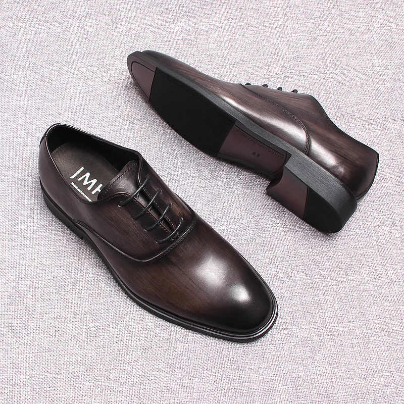 Мужские оксфорды ручной работы натуральная телячья кожа броги обувь для свадьбы