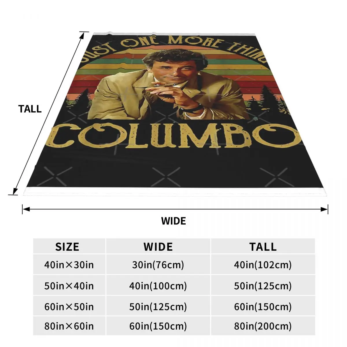 Одеяло из фильма Коломбо для мужчин и женщин только одна вещь покрывало на