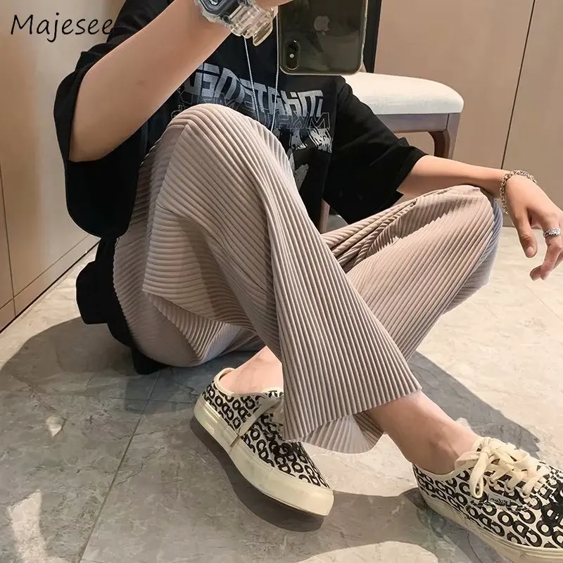 

Casual Pants Men Thin 2022 Autumn Ulzzang Fashion Students Teens Male All-match Handsome Cool Hip Hop Popular Pantalones Trouser