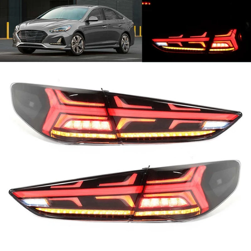 

LED Dynamic Taillight Assembly Flowing Turn Signal Car For Hyundai Sonata 9 2018 2019