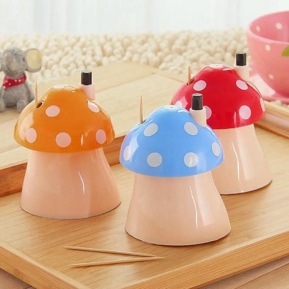 

Durable Toothpick Jar Portable Toothpick Box Press Type Dot Pattern Automatic Toothpick Dispenser Storage