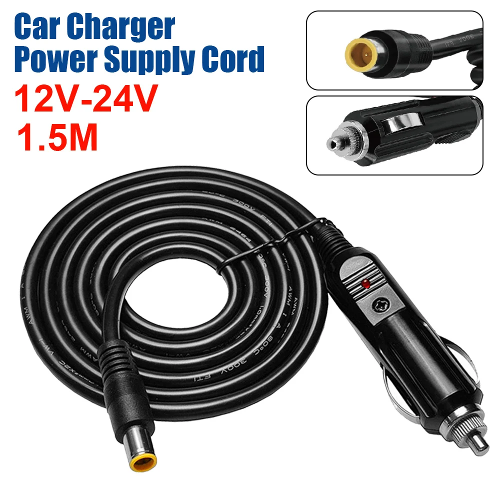 

Car Charger Power Cord Auto Adapter Charger Cigarette Lighter Plug With LED Light Switch 12V 24V DC7909