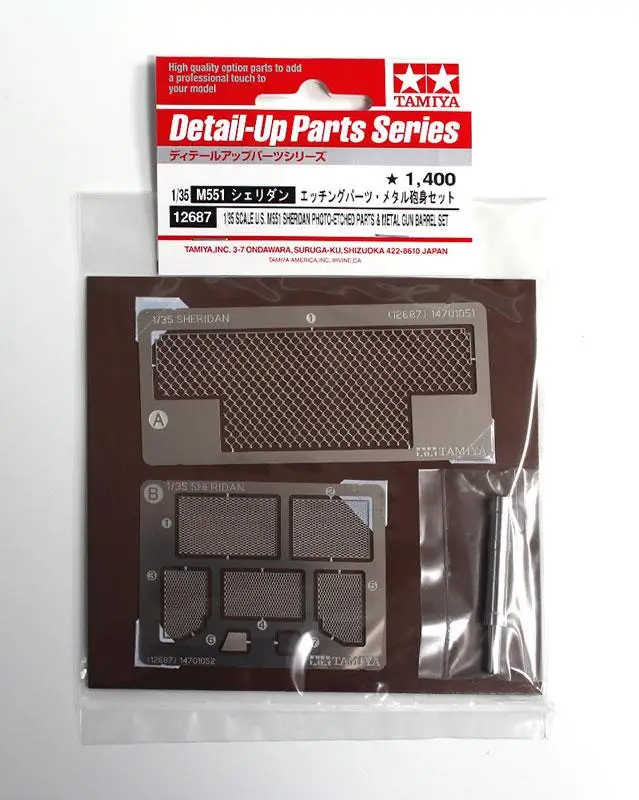 

Tamiya 12687 1/35 Etched parts and metal barrel SET For Tamiya 35365