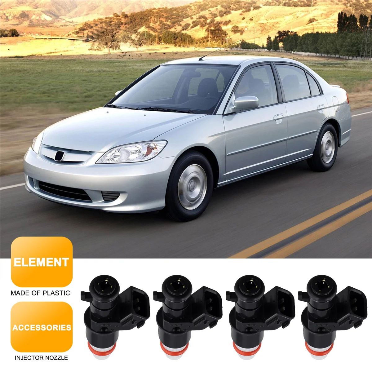 Форсунка топливного инжектора для Honda Civic 2006-2011 подходит 2009-2013 л 16450-RNA-A01 16450RNAA01 4 шт.