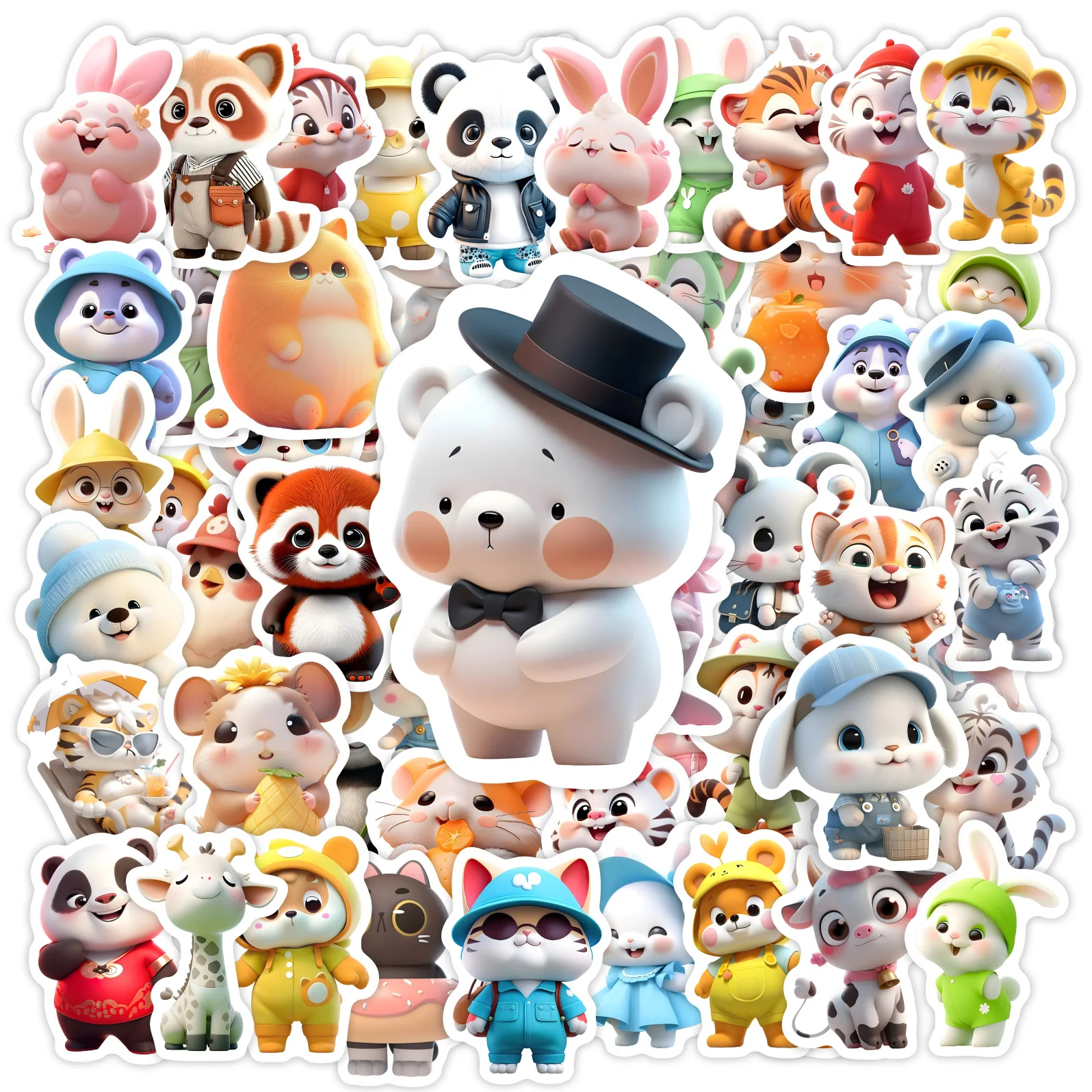 Милые 3D наклейки в виде кукол-животных детские игрушки сделай сам подарок