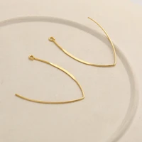 10pcslot 18k gold plated hypoallergenic v shaped earrings hook earwires with loop for diy jewelry making earrings supplies
