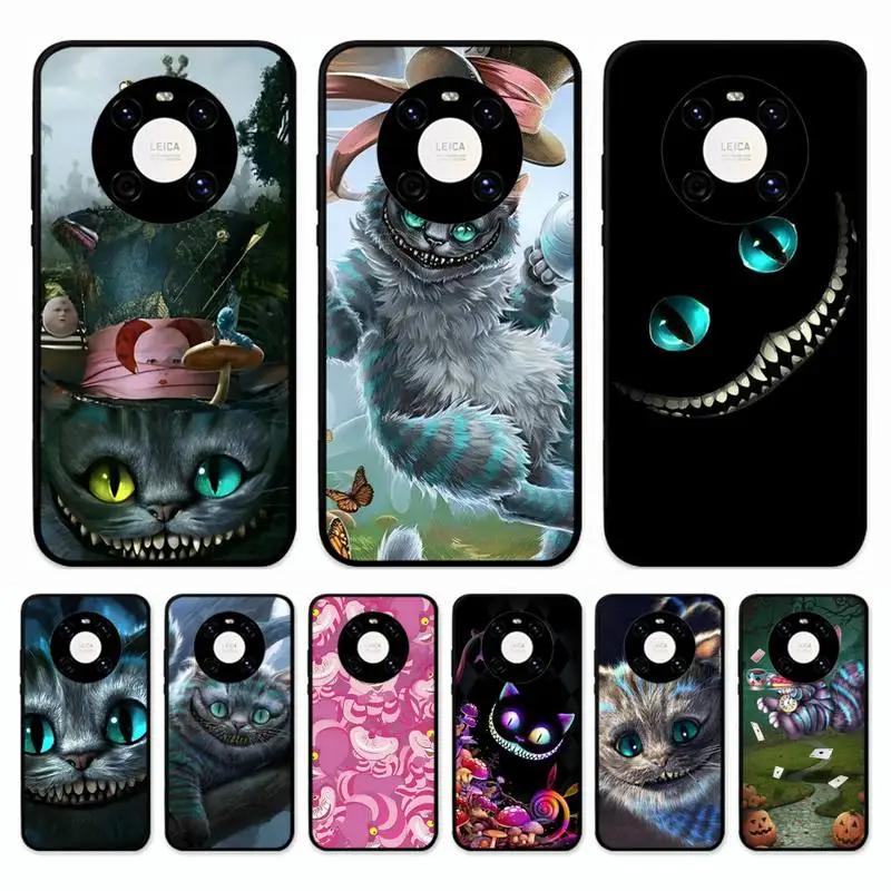 

Disney Alice in Wonderland Cheshire Cat Phone Case for Huawei Mate 20 10 9 40 30 lite pro X Nova 2 3i 7se