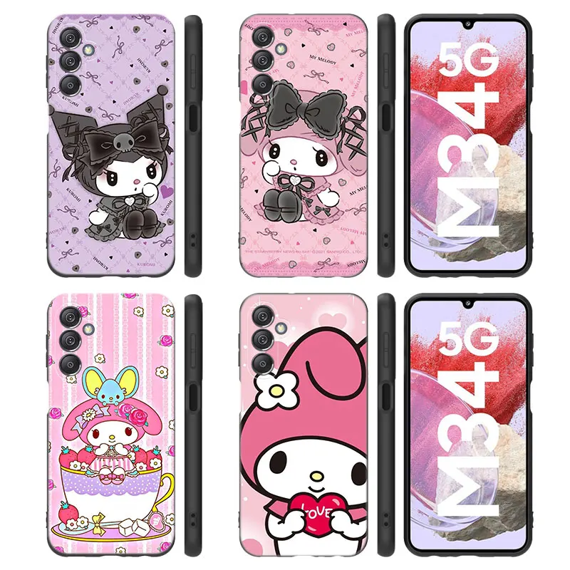 Чехол для телефона Kuromi My Melody Samsung Note 10 Lite 20 Ultra M04 M13 M32 4G M14 M15 M23 M33 M34 M42 M52 M53 M54 M55 5G M11 M12