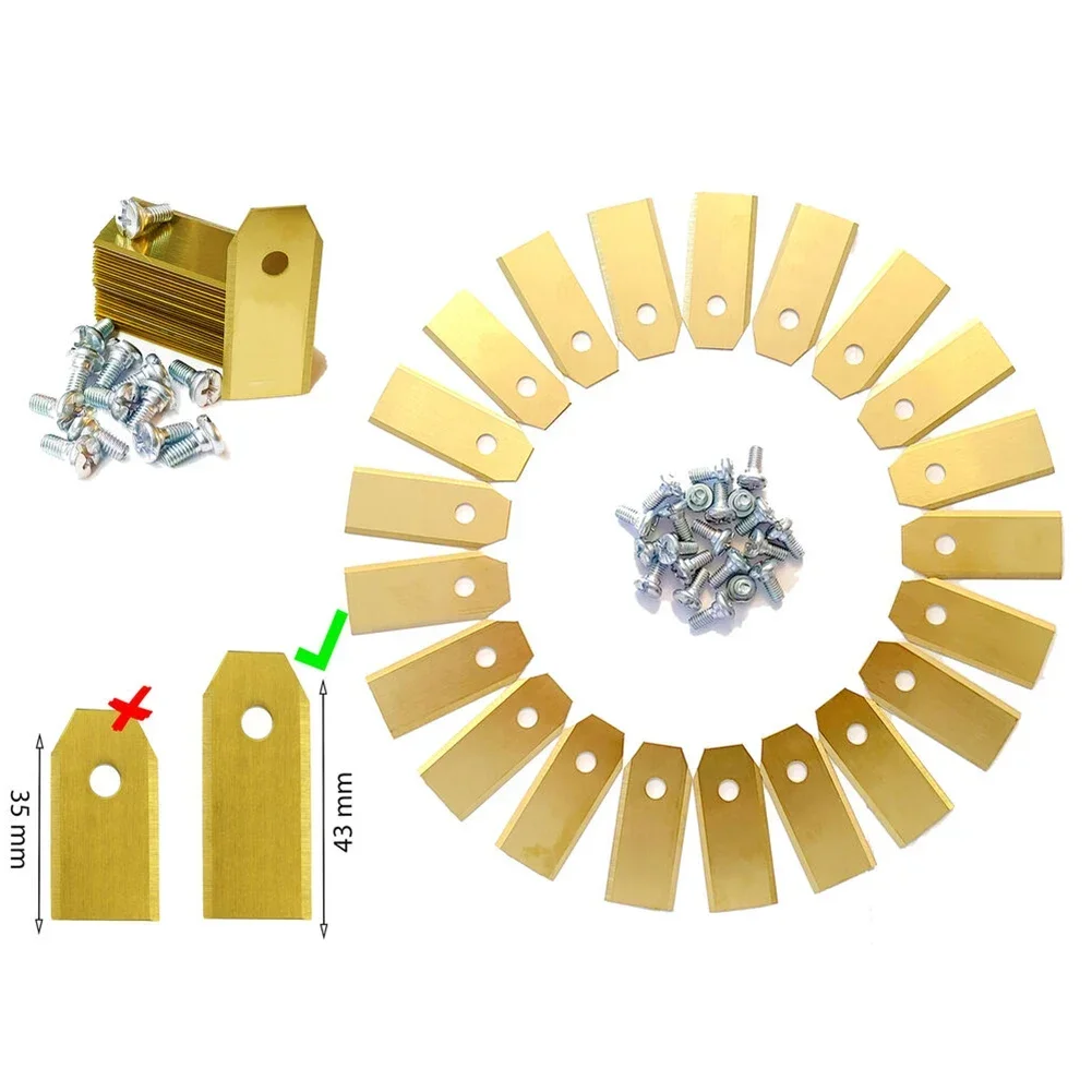 

Сменные лезвия для роботизированной газонокосилки, металлические, 43 мм, серебряный/золотой