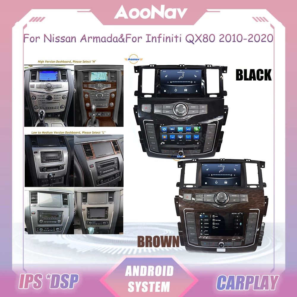 

GPS Navigation Car Radio For Nissan Armada For Infiniti QX80 2010-2020 Tesla Vertical Screen Multimedia Player Stereo Receiver