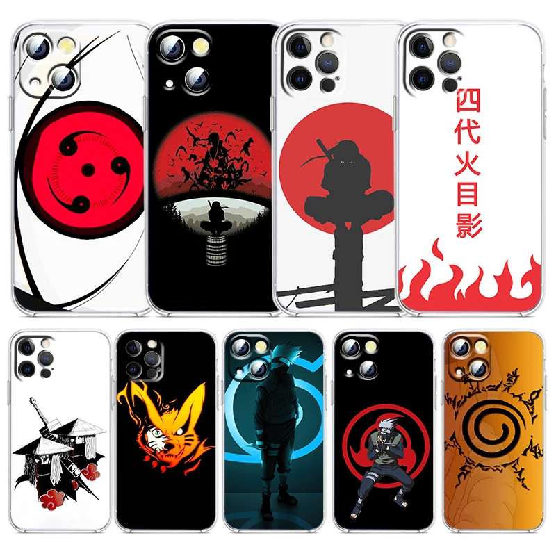 

Hot Naruto Kakashi Art For Apple iPhone 13 12 11 mini 8 7 6 5 XS XR X SE 2020 Pro Max Plus Transparent Phone Case Funda Capa