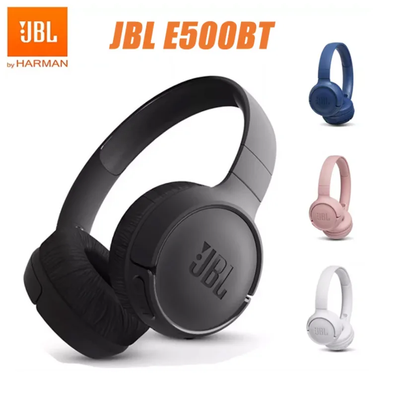 

Беспроводные Bluetooth-наушники JBL TUNE E500BT, Спортивная игровая гарнитура с глубокими басами и микрофоном, складные наушники с шумоподавлением