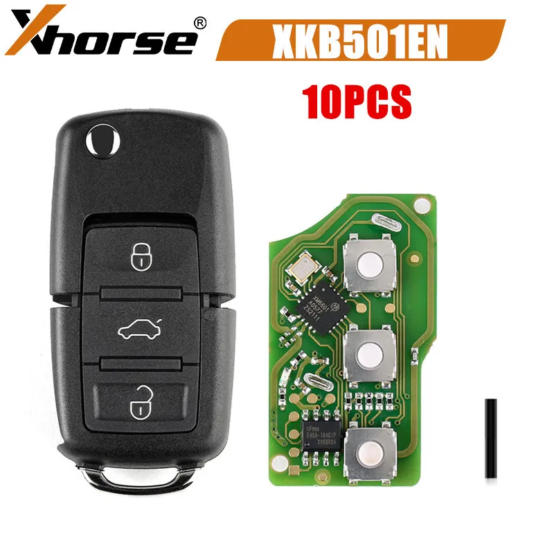 10 шт./лот XHORSE XKB501EN проводной универсальный дистанционный ключ для Volkswagen B5 Тип 3