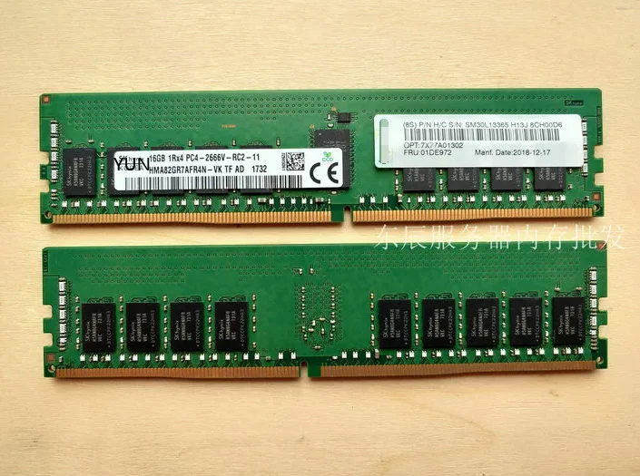 

1 шт. для памяти 7X77A01302 01DE972 16GB 1RX4 DDR4 2666V-R SR570