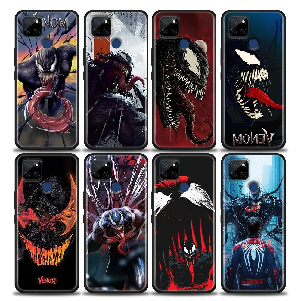 

Marvel Venom Avengers Phone Case For OPPO Realme 5 6 7 7i 8 8i 9 9i V25 F9 F17 F19 5G 4G Pro Narzo Speed Black Soft TPU Cover