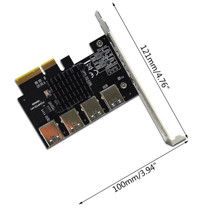 XX9A Плата расширения PCI-E Райзер 4X до 4 USB3.0 16X слот графическая карта Внешний адаптер