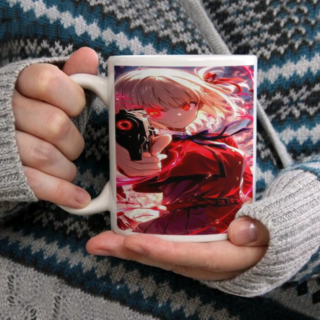 Кружка Lycoris Recoil Chisato 11 унций кофейная кружка чайная чашка креативная белая