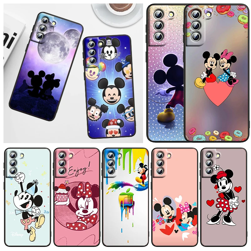 

Minnie Mickey Mouse Smart Phone Case For Samsung Galaxy S23 S22 S21 S20 FE S10 S10E S9 Plus Ultra Pro Lite 5G Black FUnda