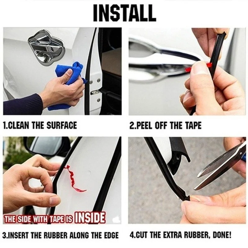 Универсальная защита кромок дверей автомобиля U-образная лента для молдинга от