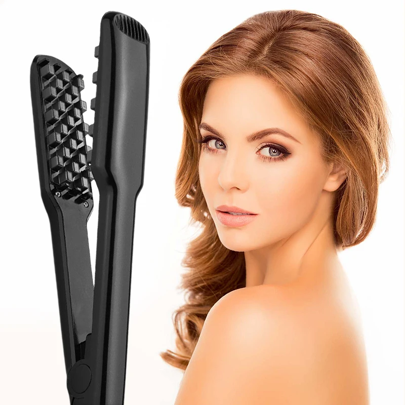 Electric Ceramic Curling Iron 1-1/2 Inch Volumizing Hair Iron Straightener Comb Crimper Waves Corn Brushes Crimping Flat Iron