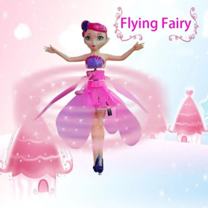 Mini Flying Snow Princess Induction Aircraft Fairy Princess  Doll for Kids Infrared Induction  Rc Helicopter Flying Toys Girl Gi