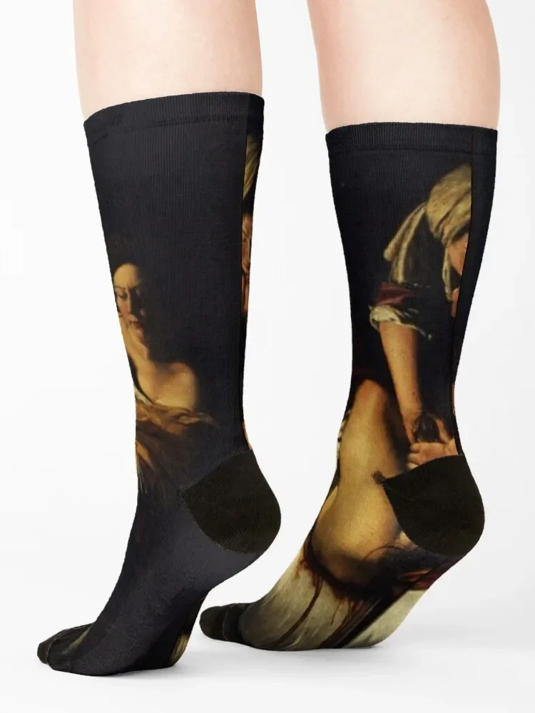 Толстые Носки с рисунком Джудит и голоферне зимние теплые женские мужские