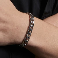vnox basic 357911mm wide curb cuban link chain bracelets for men women jewelry anti allergy stainless steel wristband gifts