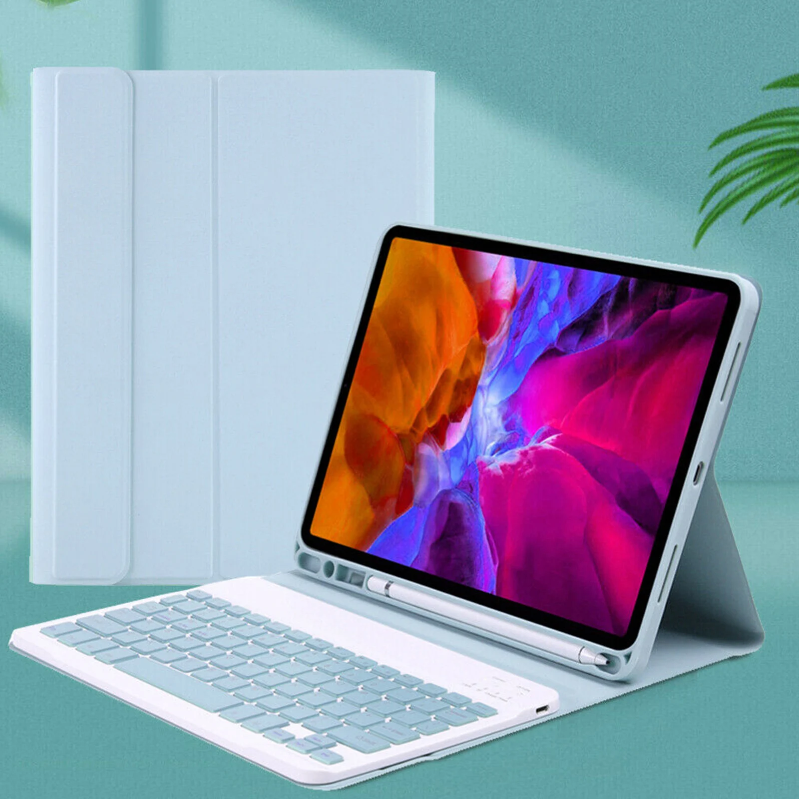 

Candy Color Case for iPad 7th 8th 9th Gen 10.2 2019 2020 2021 Wireless Keyboard Tablet Cover for iPad Air 3 2019 Pro 10.5 2017