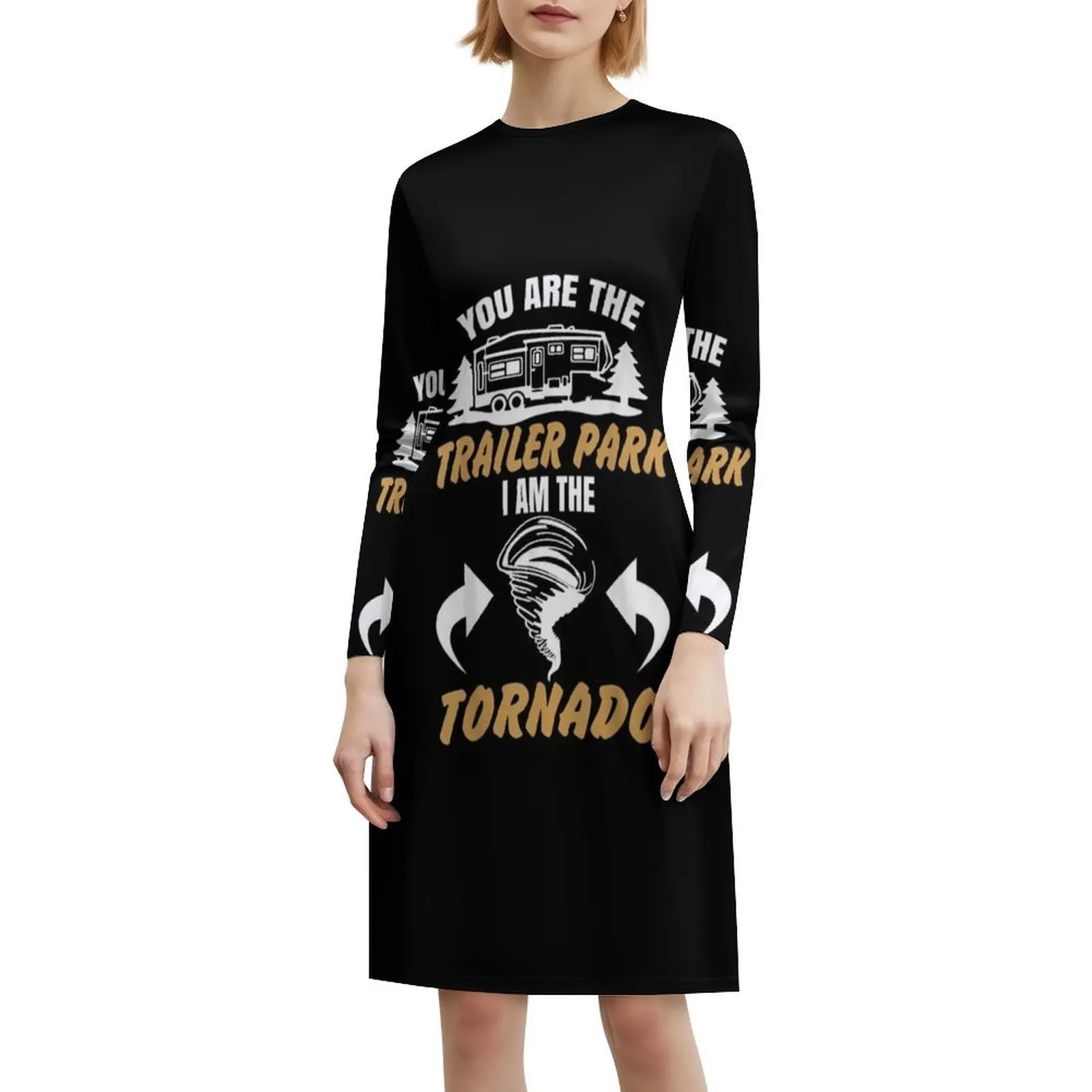 Женское уличное праздничное платье You Are The I Am The Tornado, модная клубная одежда с принтом для женщин, Tornado, забавная акула Wee (art.: 3920d34db5eb6) - 3920d34db5eb6
