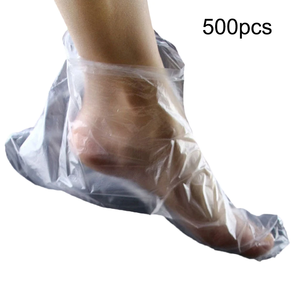 

1000pcs/500pcs Foot Cover Feet Bags Disposable Plastic Therapy Waterproof Bathroom Protector Pedicure Accessories