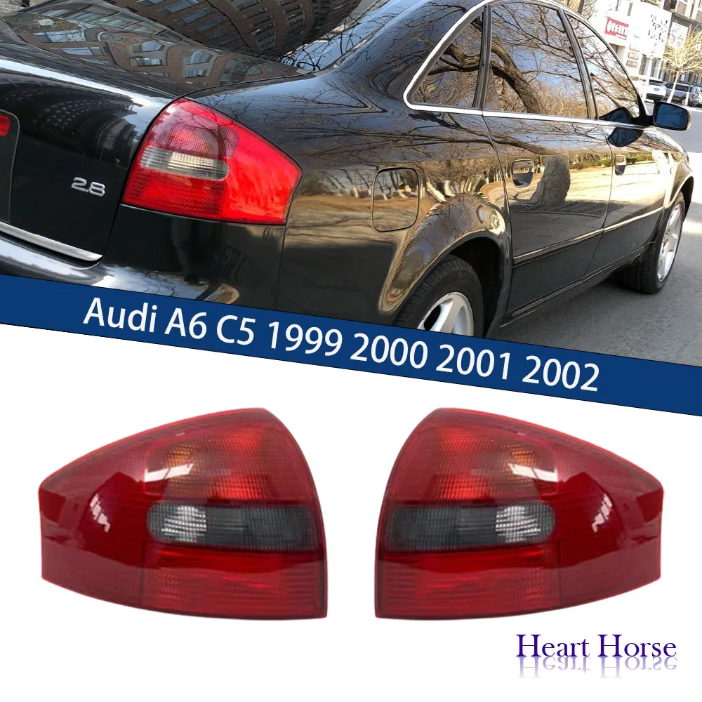 

For Audi A6 C5 1999 2000 2001 2002 Rear Taillight Rear Brake Lamp Rear Taillight Lamp Housing Reverse Lampshade No Line No Light