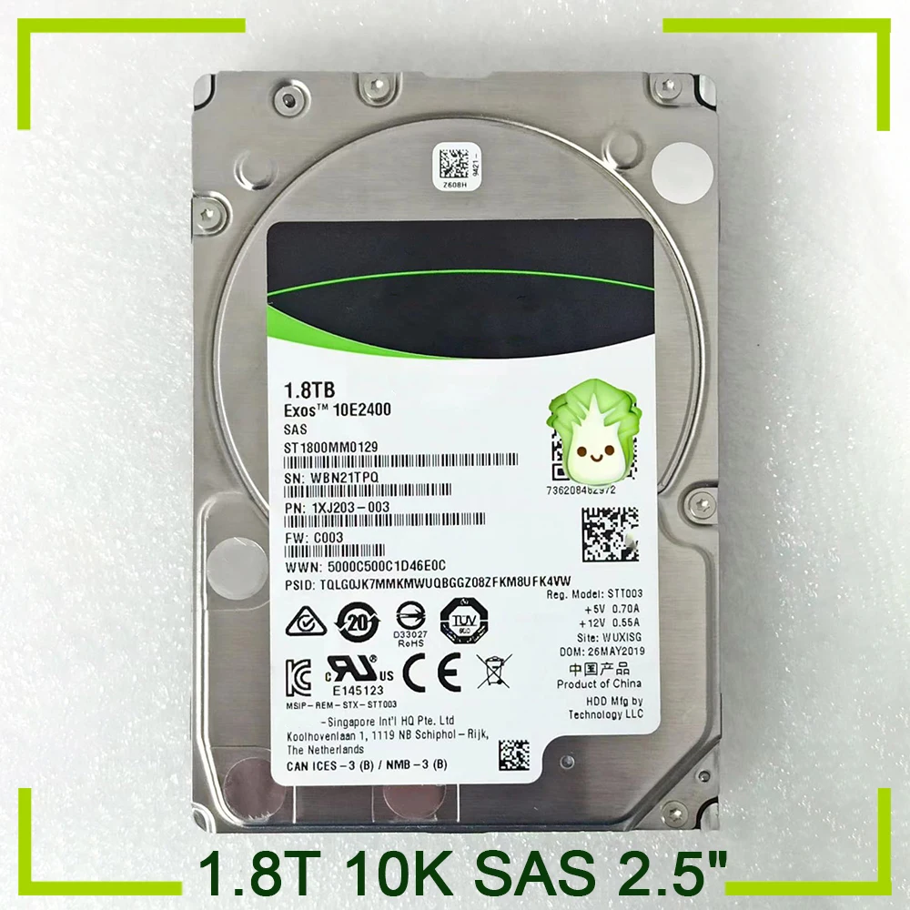 

HDD For Seagate Server Hard Disk 1.8T 10K SAS 2.5" 12Gb Hard Drive ST1800MM0129