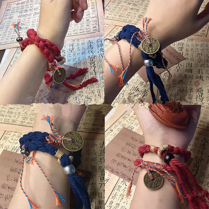 Новые китайские браслеты гора призрак цветок денежный браслет этнический