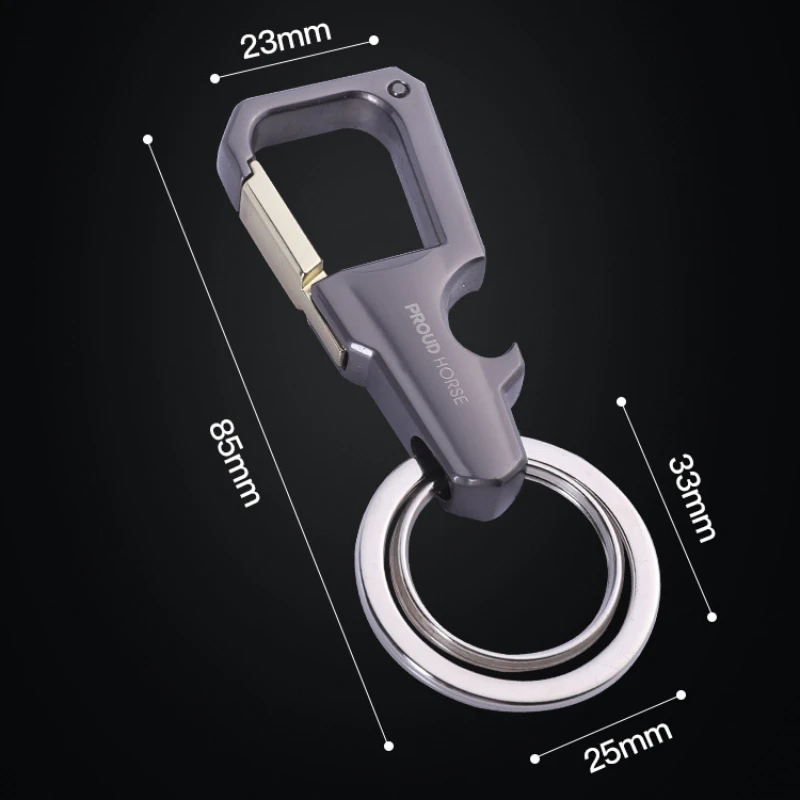Car Key Chain Gift Pendant Waist Hanging Ring All Metal Bottle Opener Anti-lost Demolition Express Knife