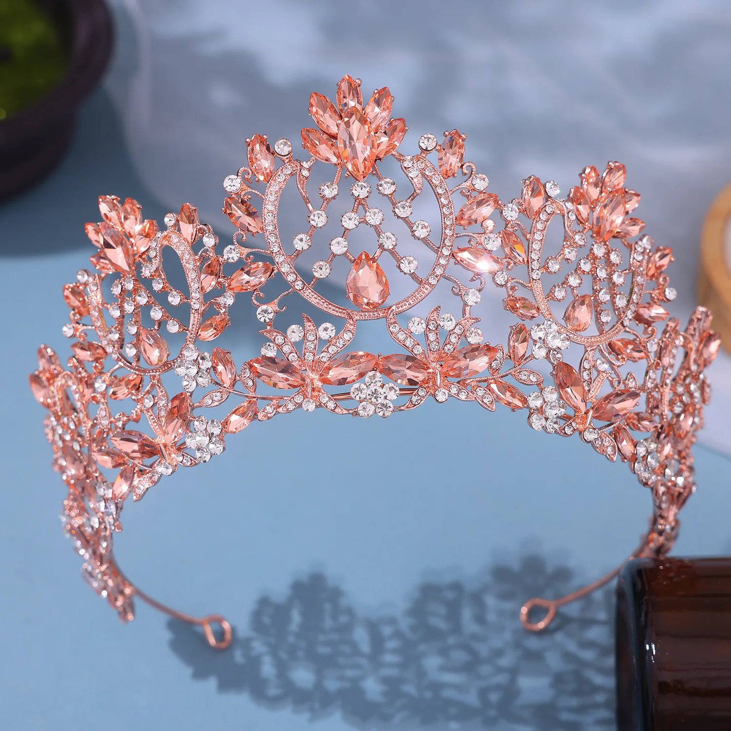 Роскошная большая тиара KMVEXO в стиле барокко с кристаллами AB корона для невесты