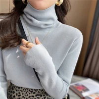 women knitted sweater fashion turtleneck pullovers ladies 2022 autumn winter casual sweater korean style women jumper slim tops
