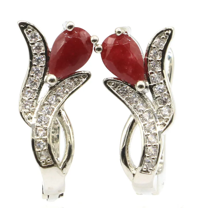 

Серьги из серебра 925 пробы, потрясающие серьги из золотого цитрина, Красного рубина, аквамарина, зеленого изумруда, белого циркона, повседневная одежда