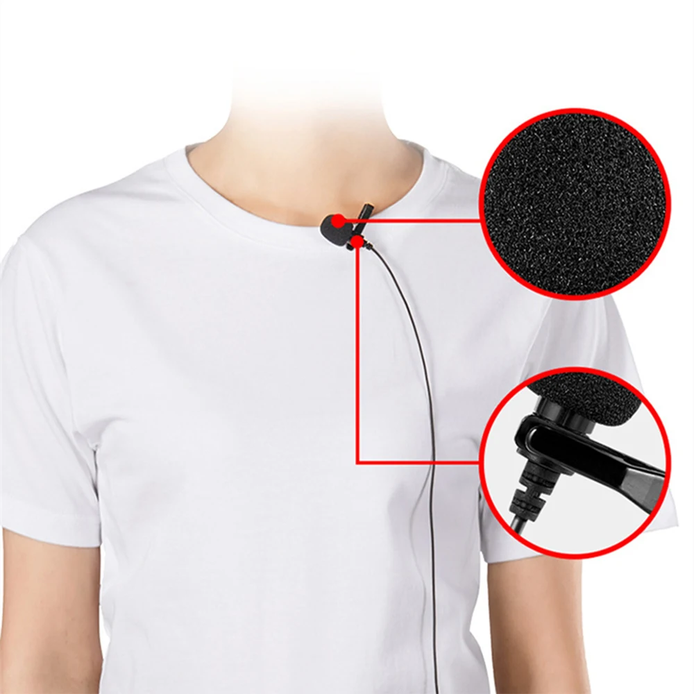 

Type-C Lavalier Microphone USB-C Clip On Mini Microphone Portable Lapel Condenser Audio Recording Mic For Android Smartphone