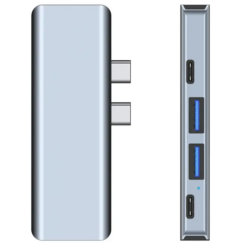 

5-in-1 Type-C Hub 4K Pd100W Type-C Converter Aluminum Alloy Housing USB3.0 USB2.0 HD PD Port Wide Compatibility USB Receiver