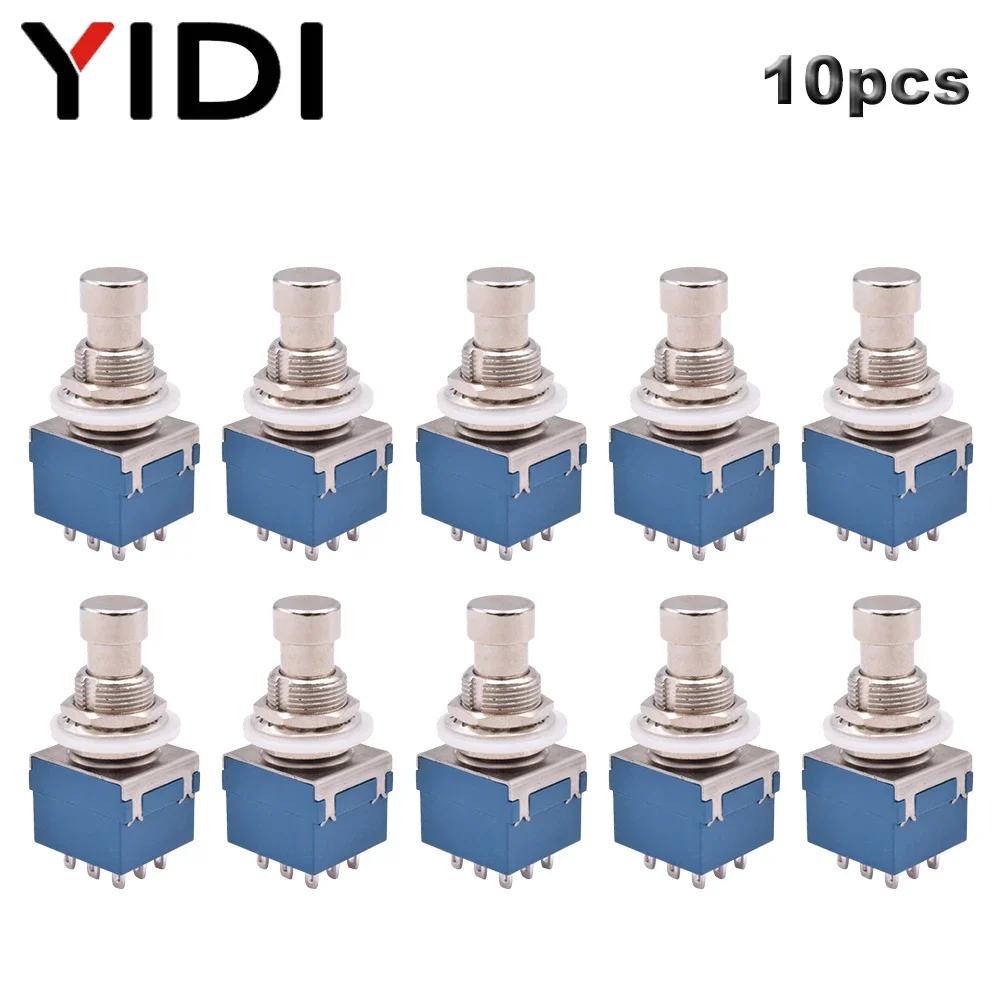 

Ножной переключатель YIDI 9-контактный 3PDT синего цвета