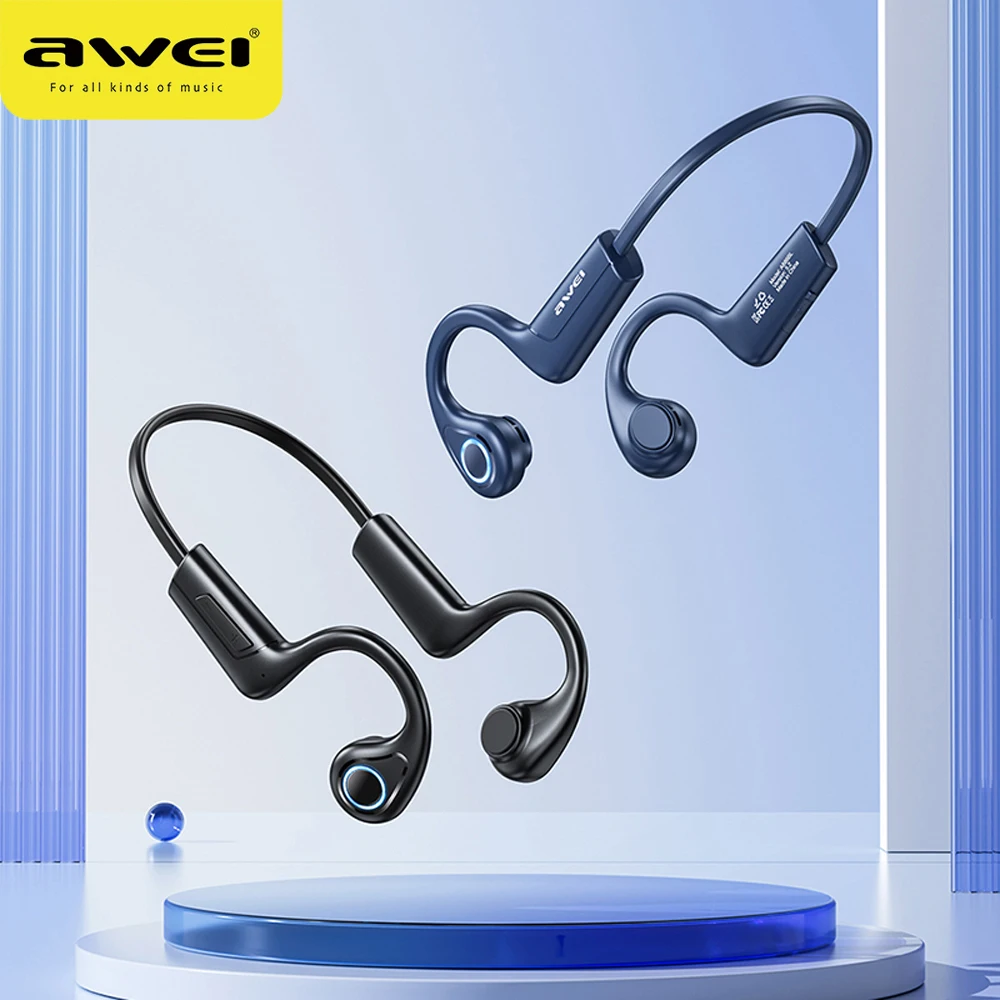 

Awei A886 Pro Air Conduction Bluetooth Headphone Ear-hook Sports Hifi Earphone Waterproof Wireless Headset With Mic LED Stereo